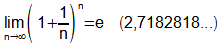 Grenzwert der Zahlenfolge (1+1/n)^n