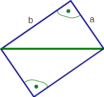 Bild: Rechteck gebildet aus zwei rechtwinkligen Dreiecken